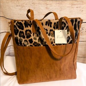 Faux leather handbag